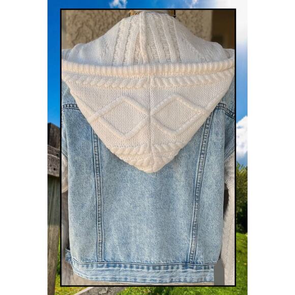 Blank NYC Denim and Knit Mixed Media Denim Jacket Size M - Picture 6 of 13